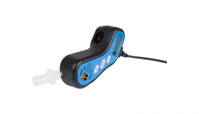ADS Determinator ignition interlock device with mouthpiece and digital display